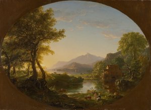 Il mulino, tramonto da Thomas Cole